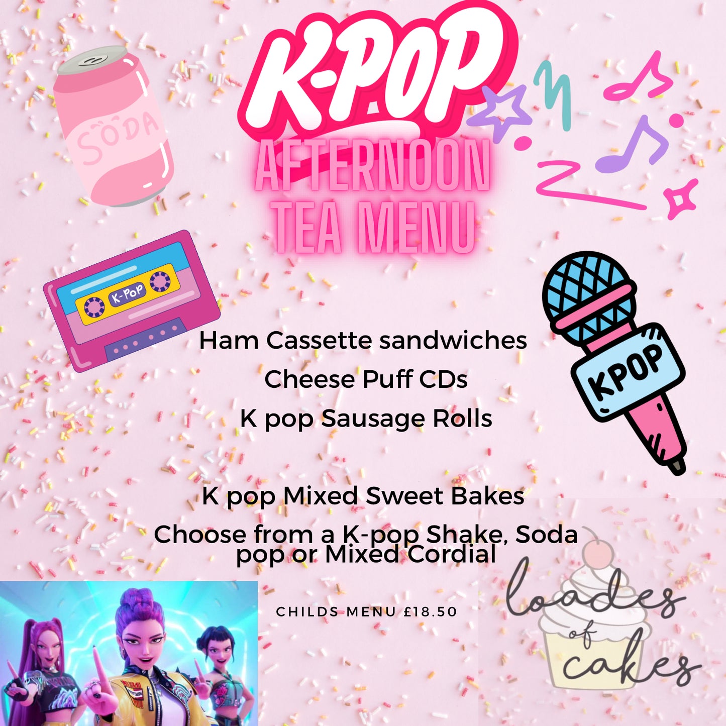 K-pop themed Afternoon Tea (this is a deposit to your booking)