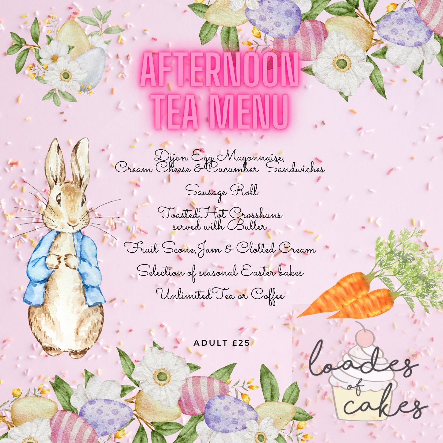 Easter themed Afternoon Tea (this is a deposit to your booking)