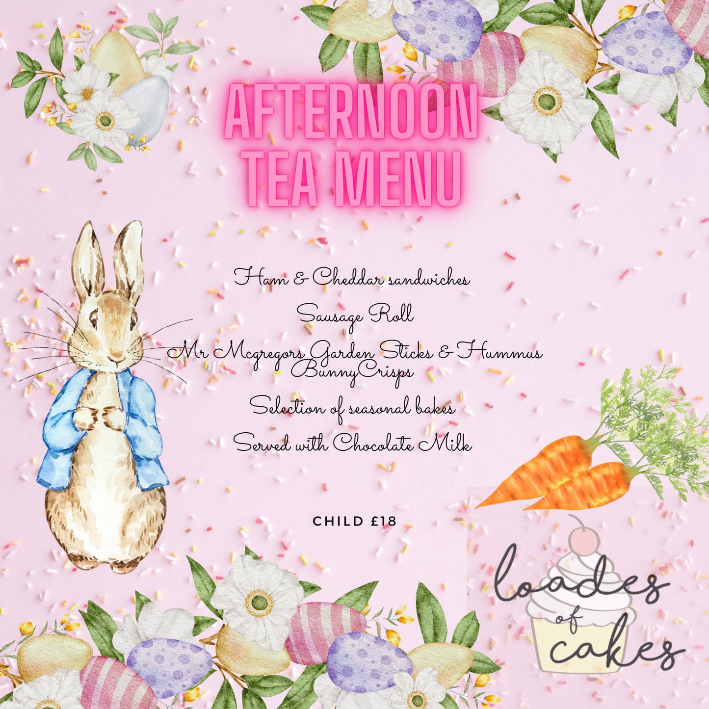Easter themed Afternoon Tea (this is a deposit to your booking)