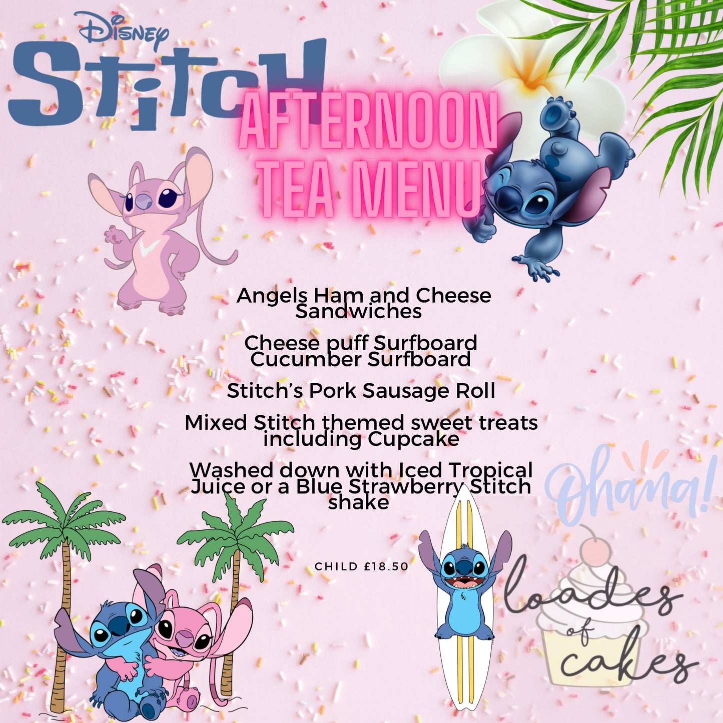 Stitch themed Afternoon Tea (this is a deposit to your booking)