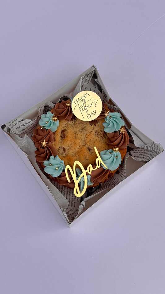 Father's Day piped cookie pie 6”