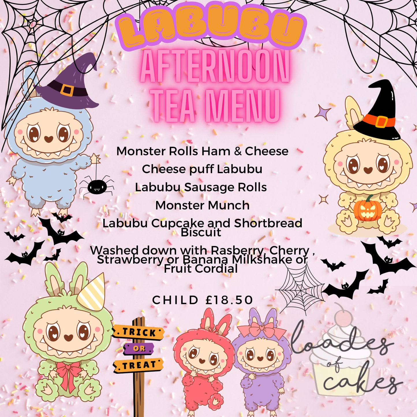 Labubu Halloween themed Afternoon Tea (this is a deposit to your booking)