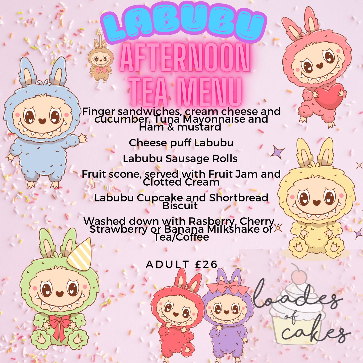Labubu themed Afternoon Tea (this is a deposit to your booking)