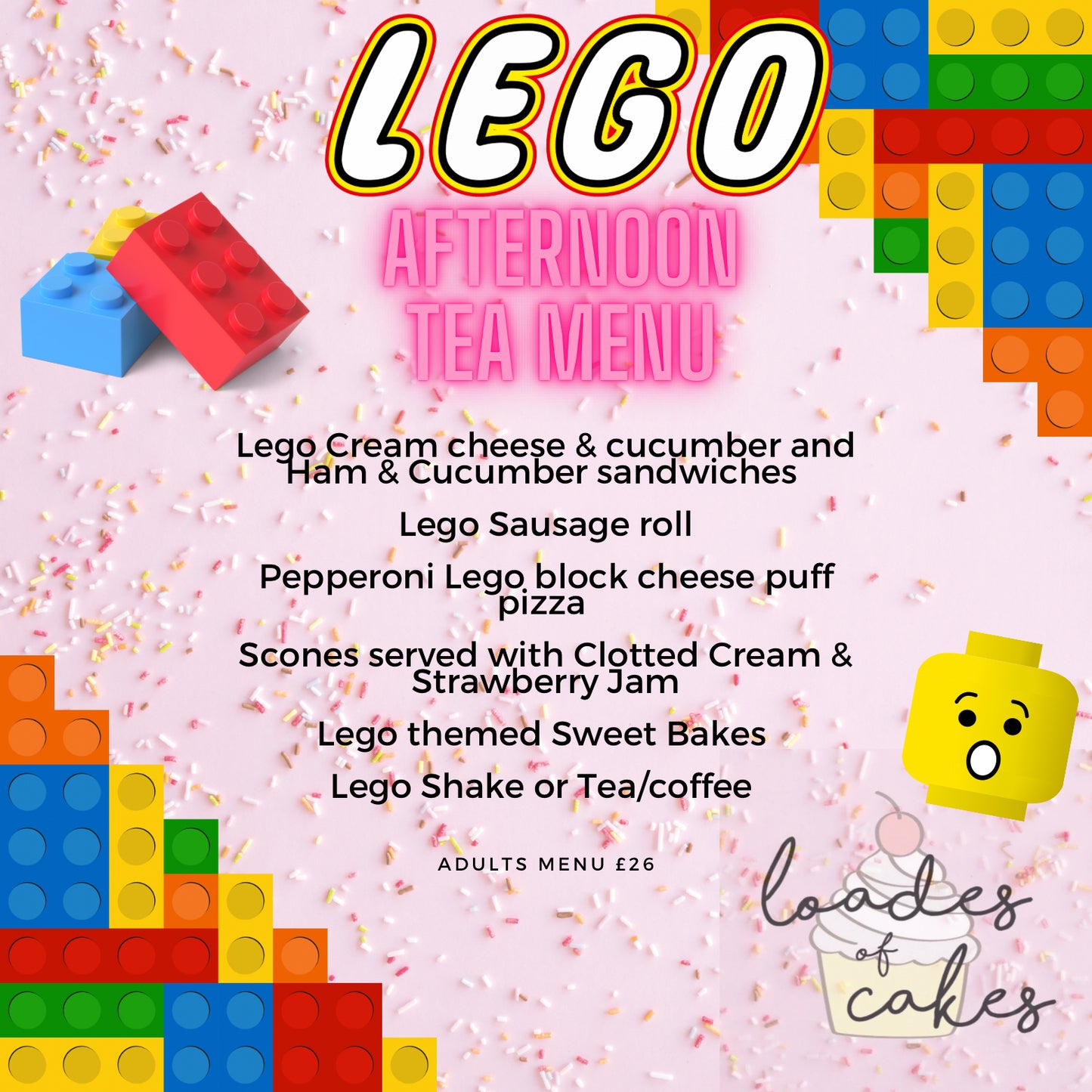 Lego themed Afternoon Tea (this is a deposit to your booking)