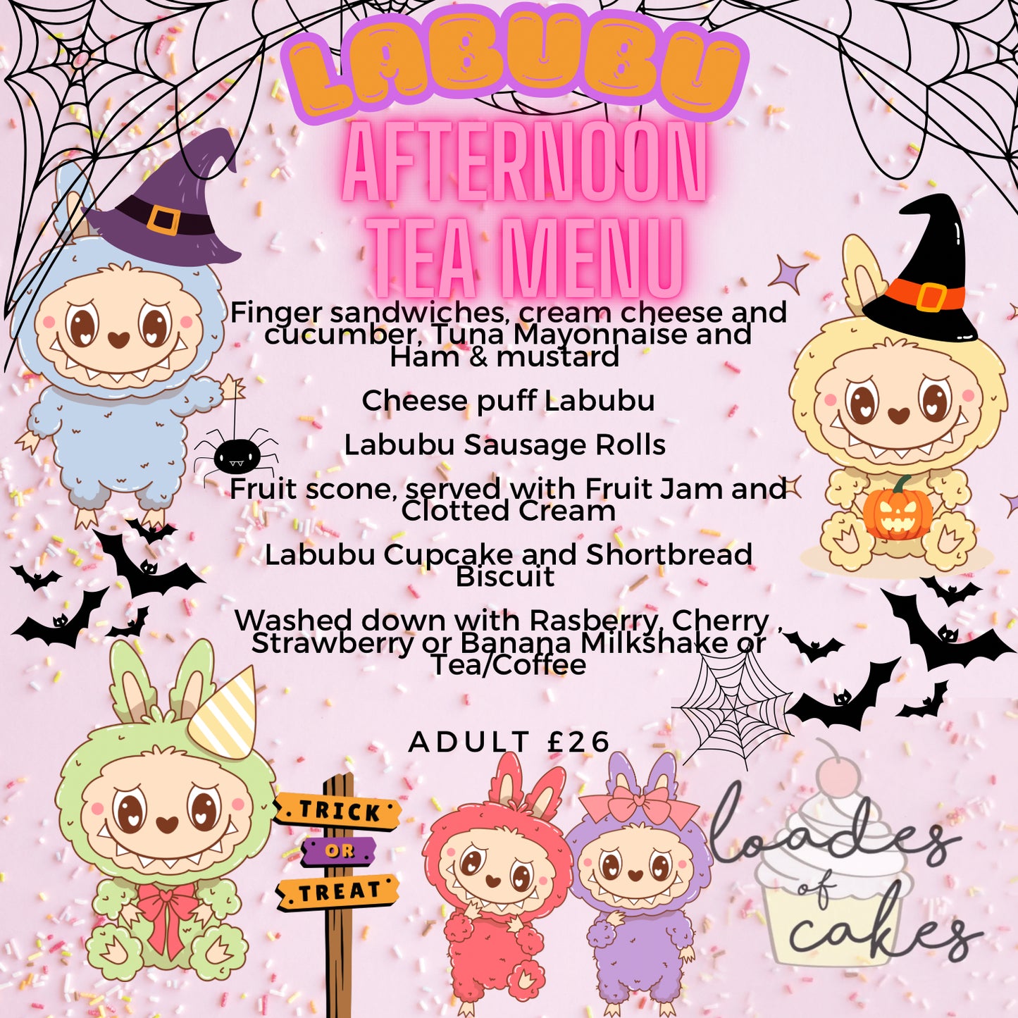 Labubu Halloween themed Afternoon Tea (this is a deposit to your booking)