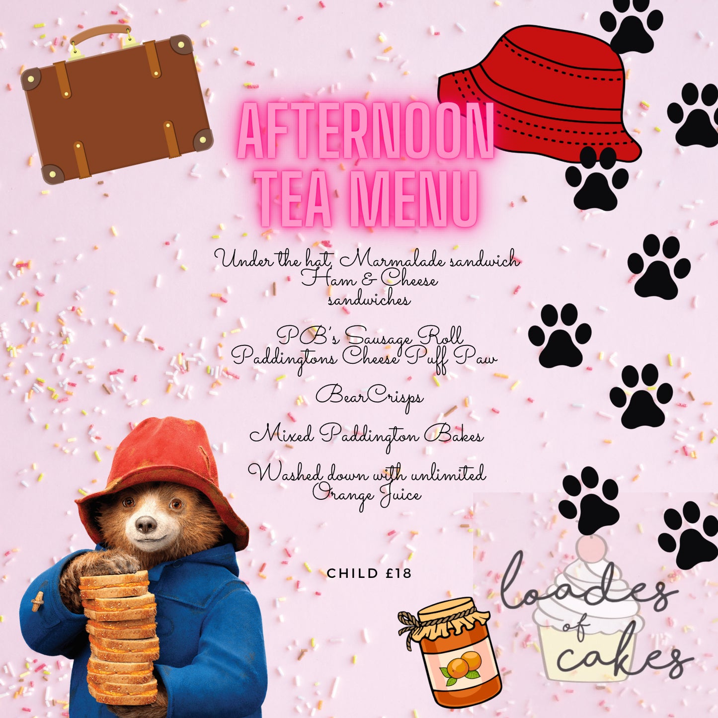 Paddington Afternoon Tea (this is a deposit to your booking)