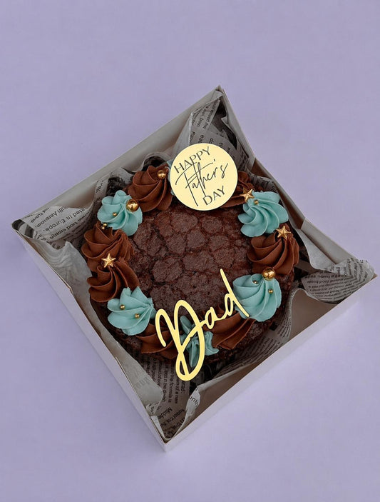 Father's Day piped brownie 6”