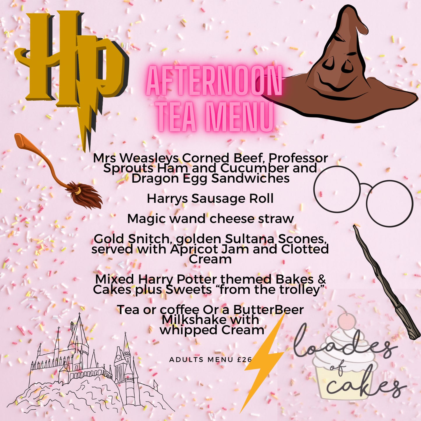 Harry Potter themed Afternoon Tea (this is a deposit to your booking)