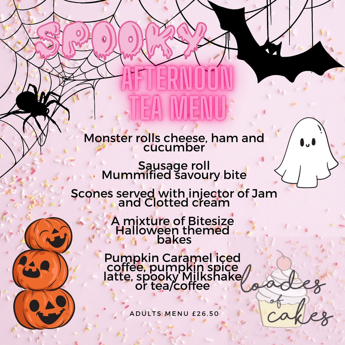 Halloween themed Afternoon Tea (this is a deposit to your booking)