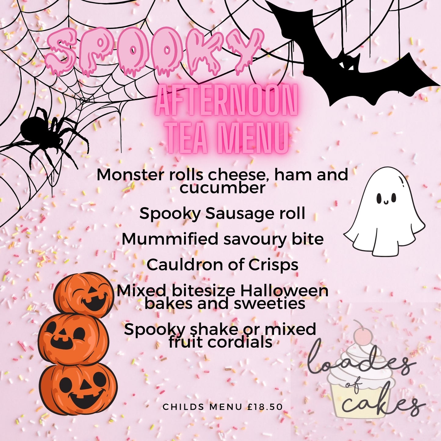 Halloween themed Afternoon Tea (this is a deposit to your booking)
