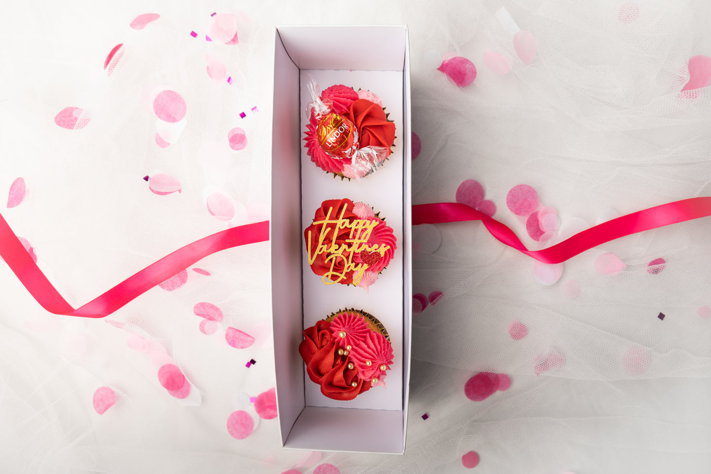 Trio Box of Valentines Cupcakes